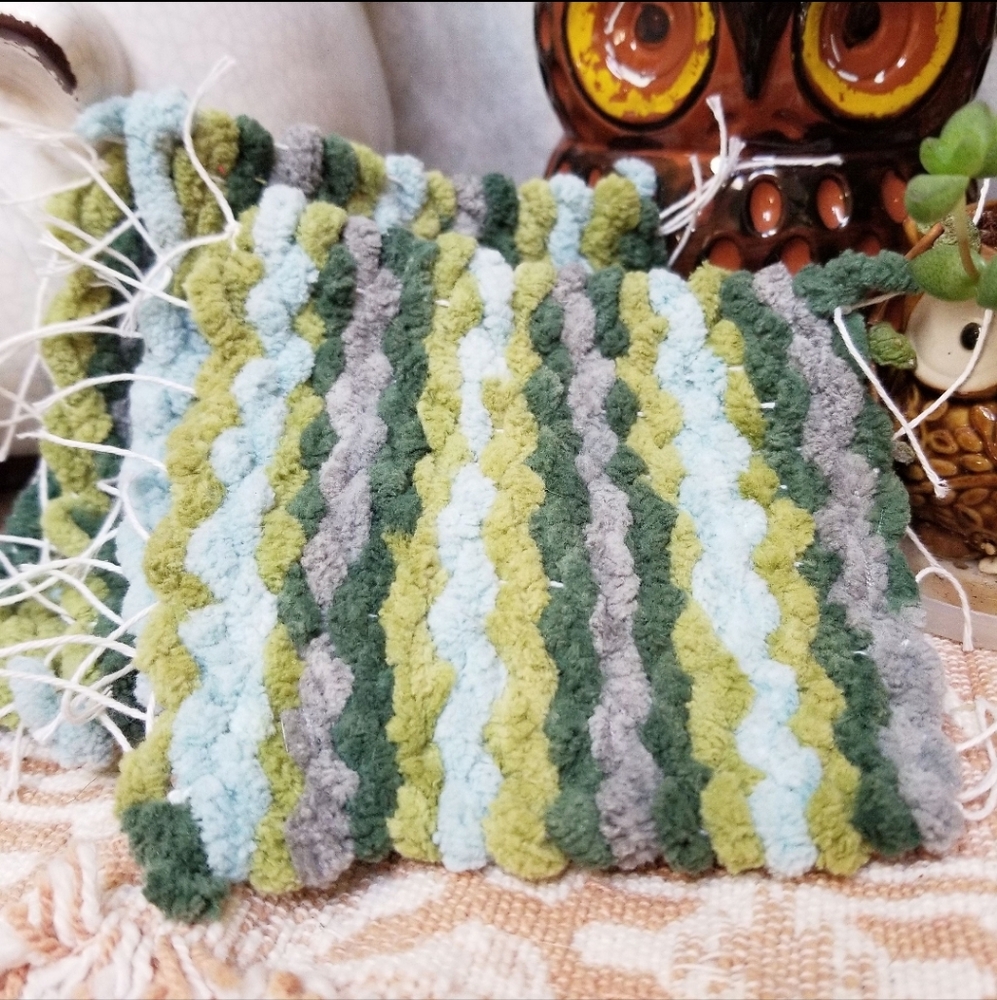 Handmade Woven Crochet Coasters in Adventurine (Set of 4)